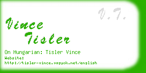 vince tisler business card